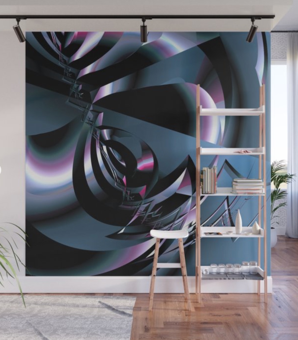 Abstract 347 wall mural Gingezel Society6