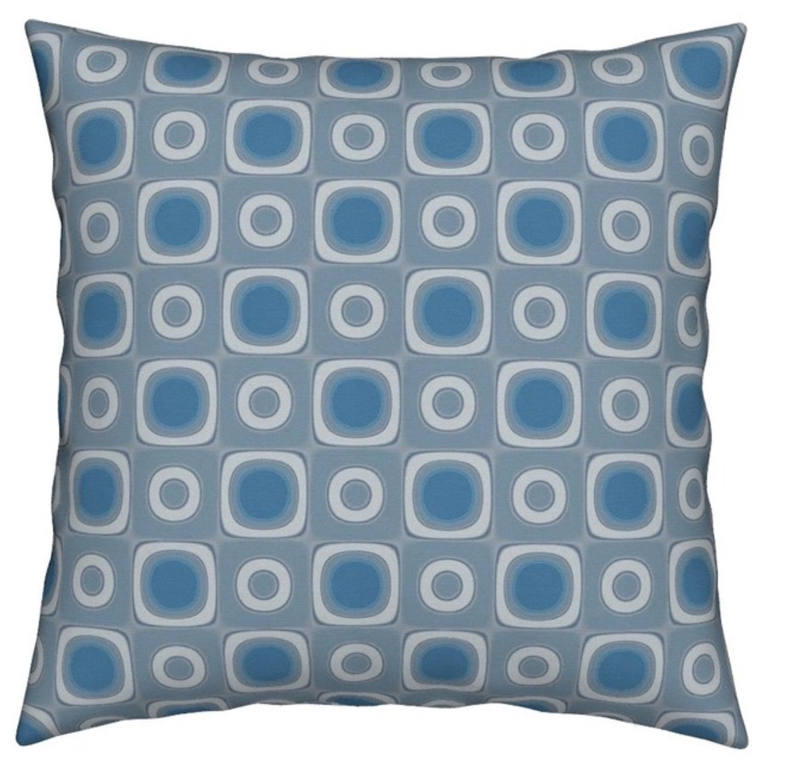 Retro Blue Gray Geometric Pillow Gingezel at Houzz